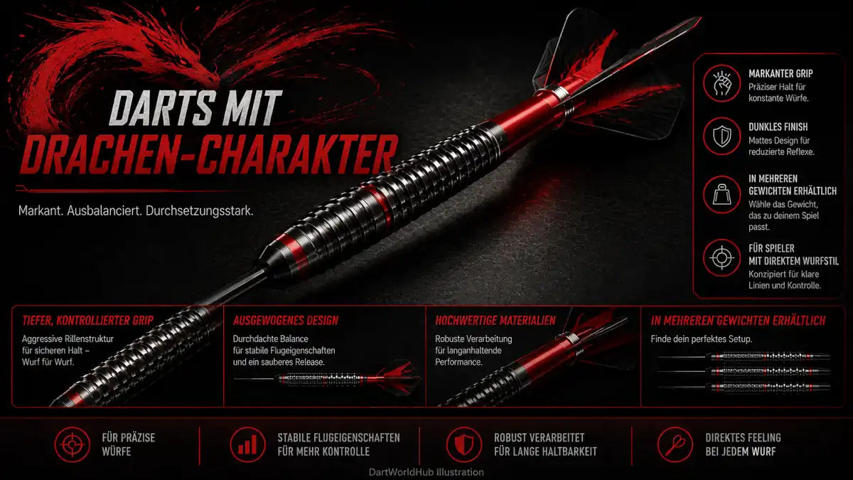 DartWorldHub Illustration zu Red Dragon Darts und Profi-Barrels